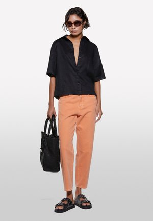 Sisley, SHORT SLEEVE - Camicia - black