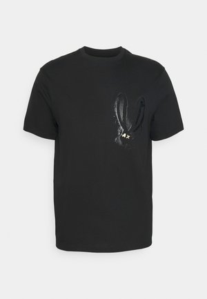 T-shirt med print - black