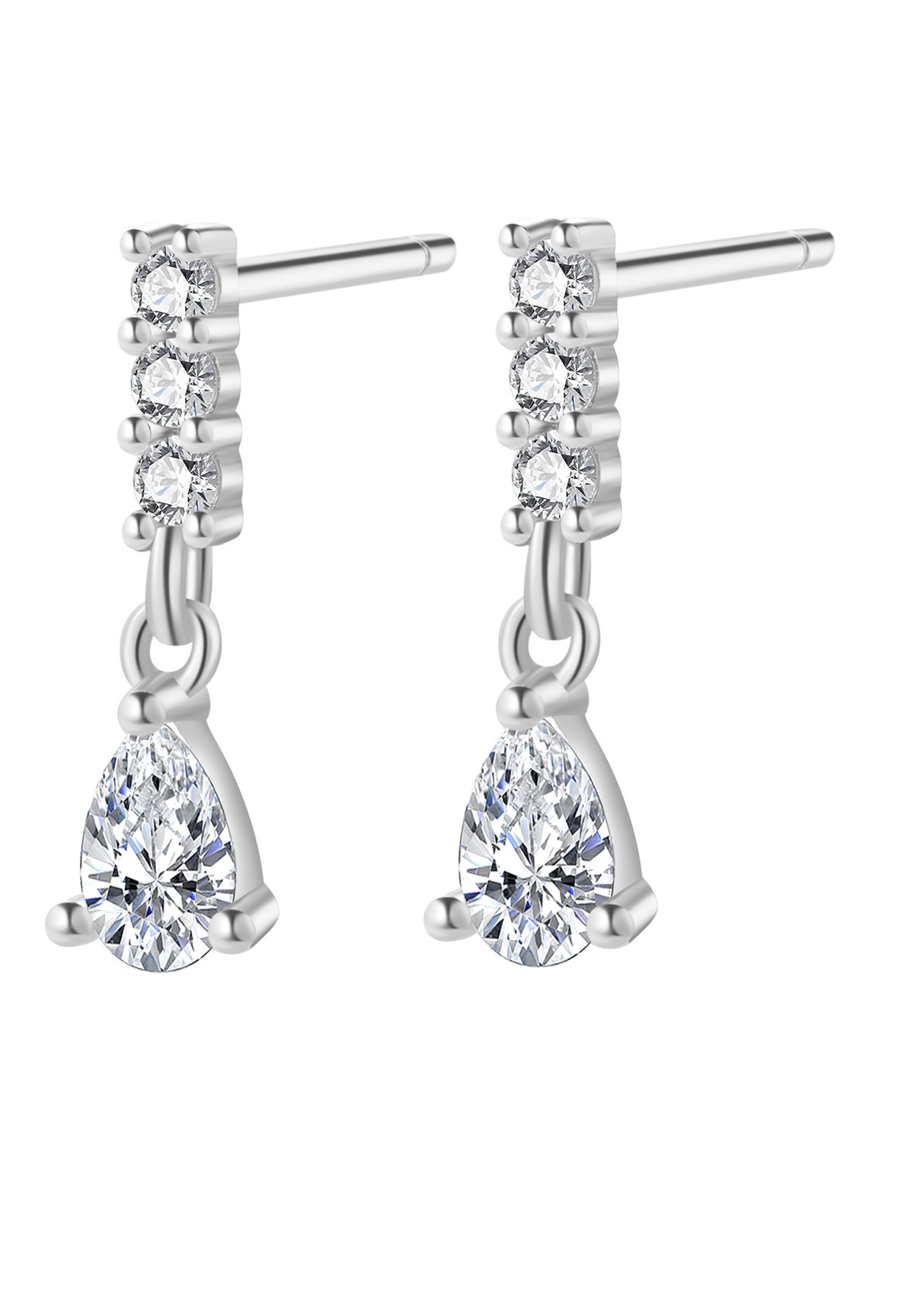 【HYERES LOR】23FW★ Happiness Silver (W) One Touch Earrings Hey Happiness BAR DROP - Earrings - silver coloured/silver