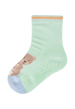 Sterntaler, FLIESEN FLITZER AIR BÄREN MIT DURCHBROCHENER ANTI-RUTSCH-SOHLE UNISEX - Socks - mintgrün