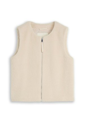 TOM TAILOR, TOM TAILOR JACKEN TEDDY WESTE MIT TASCHEN - Bodywarmer - cold beige