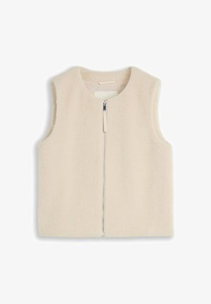 TOM TAILOR, TOM TAILOR JACKEN TEDDY WESTE MIT TASCHEN - Bodywarmer - cold beige