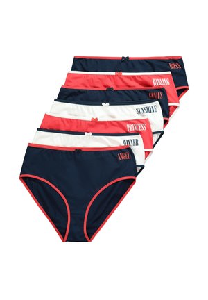 7 PACK MIDI BRIEFS- MOTIVATIONAL LETTERING - Alushousut - night blue