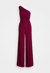 TWIST FRONT JERSEY ONE SHOULDER JUMPSUIT - Pajac - fuchsia berry