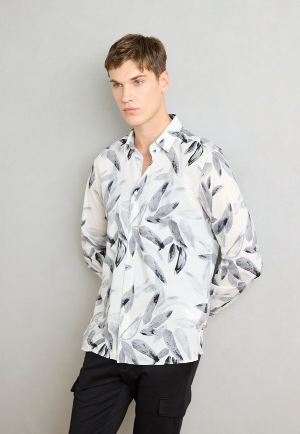 SHIRT BARCELONA REGULAR  STRAIGHT FIT PRINTED WITH LOGOED BADGE - Shirt - cream