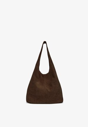 OH MY BAG, EN CUIR NUBUCK DAIM ITALIEN - Cabas - dark brown