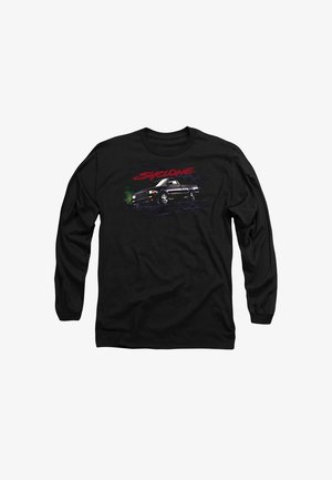Black long-sleeve shirt featuring a graphic of a pickup truck labeled "Syclone" with vibrant color accents and dynamic motion lines.