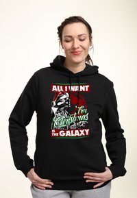 Star Wars STAR WARS CLASSIC VADER XMAS GALAXY - Mikina s kapucí - black