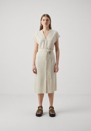 ONLY ONLDOLA PIN SHIRT DRESS - Skjortekjole - beige/black