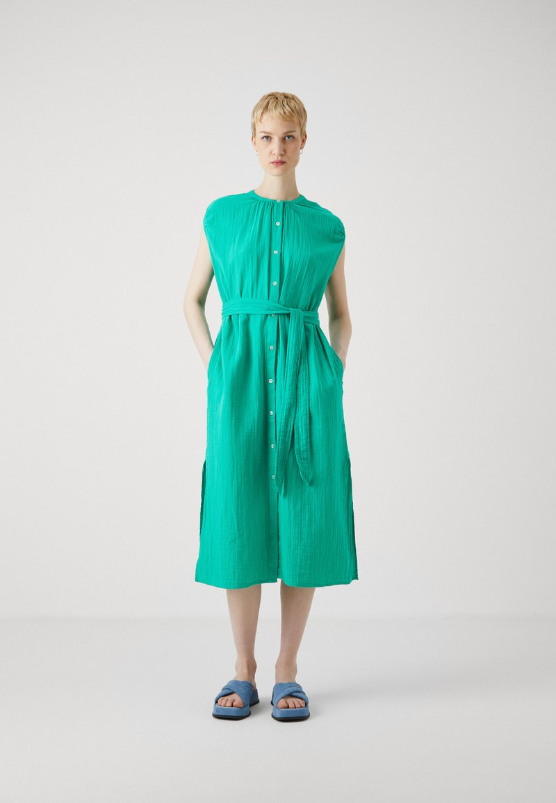 Gap Tall TIE WAIST DOWN MIDI - Marškininė suknelė - simply green