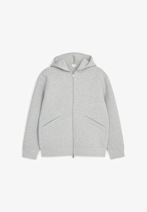 ARKET, ARKET SCUBA ZIP HOODIE - Tröja med dragkedja - grey melange