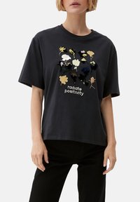 s.Oliver T-Shirt print - schwarz