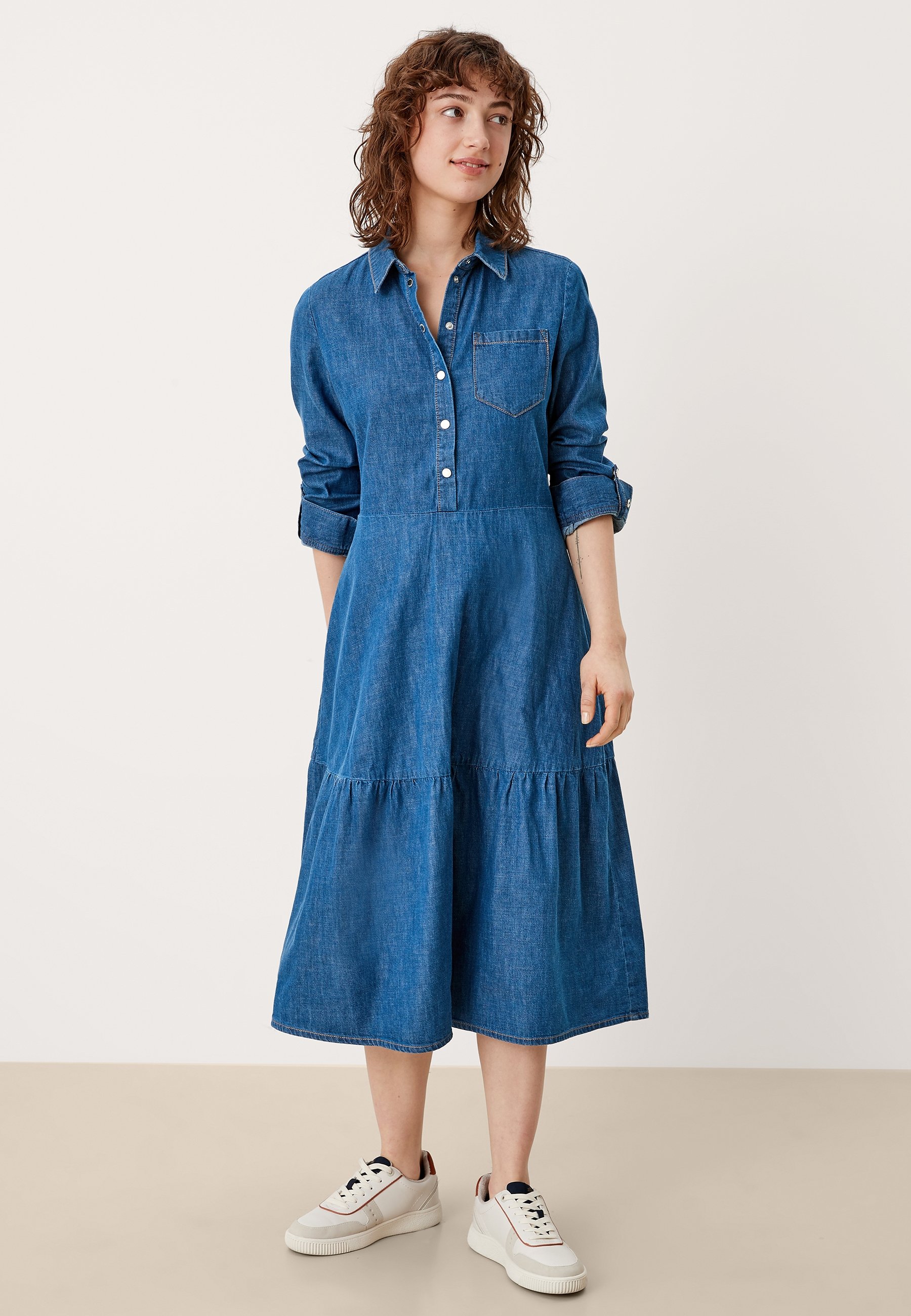 s.Oliver Denim dress - blue/dark-blue 