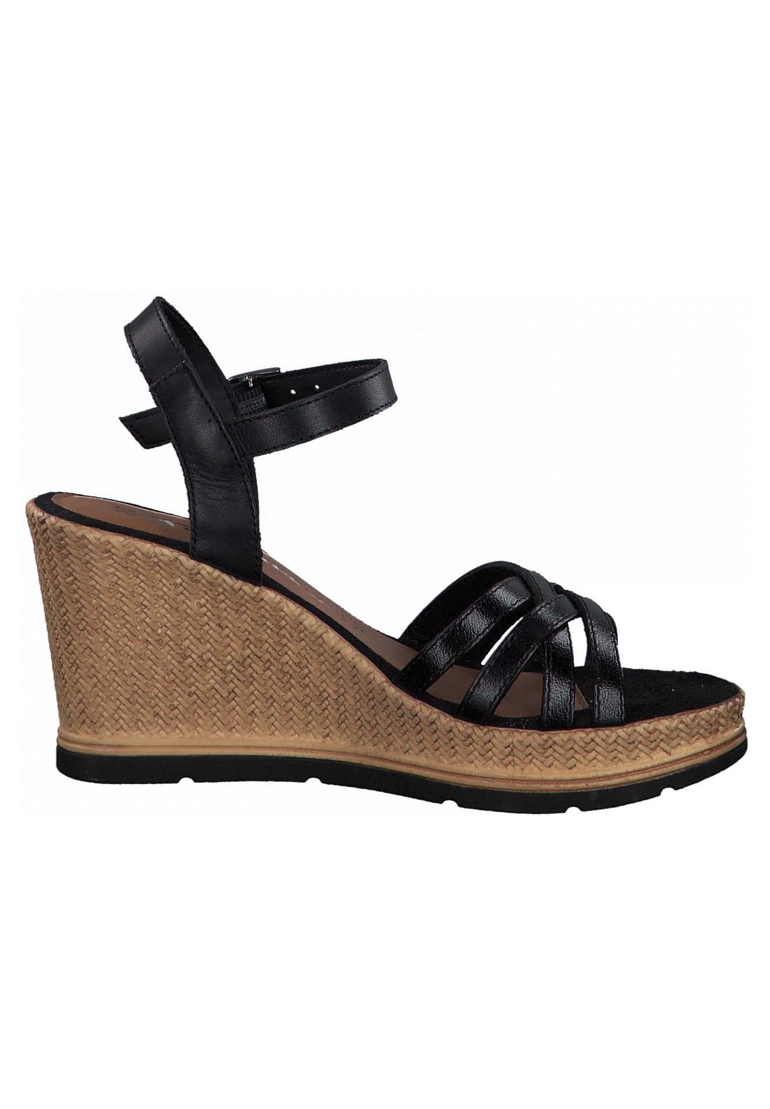 Tamaris Sandalen met sleehak - black/zwart - Zalando.nl