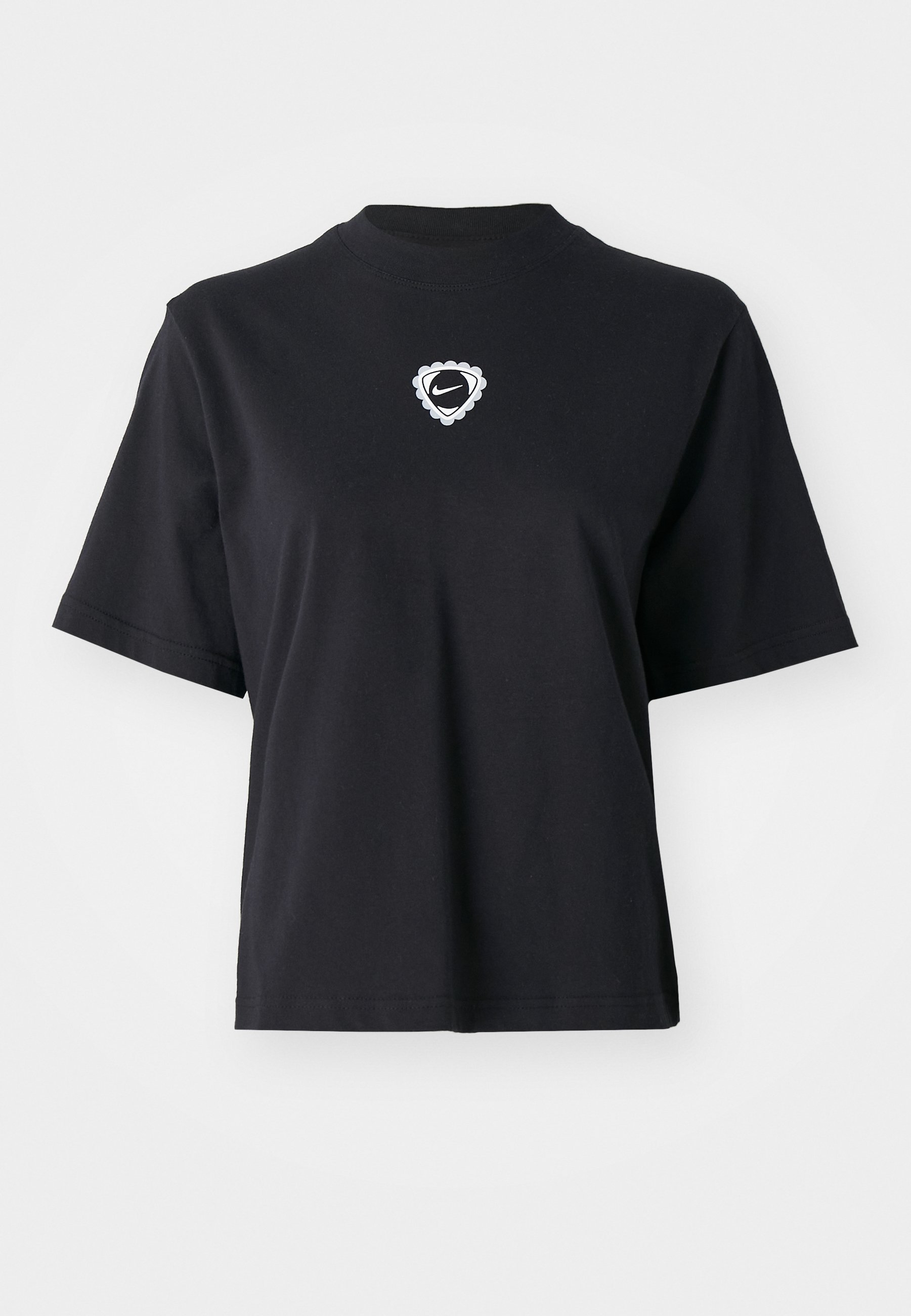 売れ筋商品|||ナイキ Tシャツ レディース トップス ASBURY CREW  - Print T-shirt - black/white Nike Sportswear ASBURY CREW - T-Shirt print - black/white