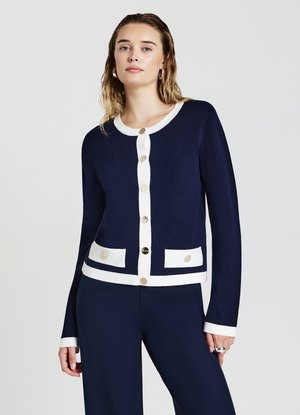 CON BOTTONI - Cardigan - blu notte