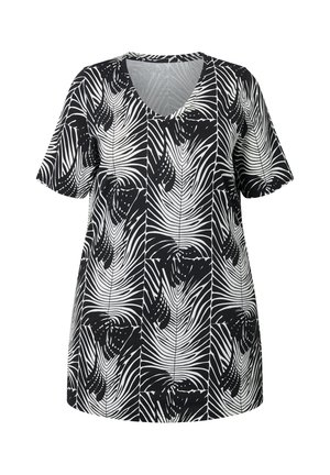 Ulla Popken, GRAFISCHER HALBARM - T-shirts print - black