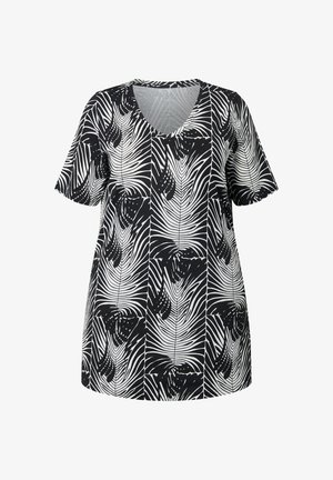 Ulla Popken, GRAFISCHER HALBARM - T-shirts print - black