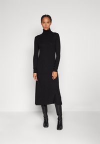 VILA VIAMARIA ROLL NECK DRESS - Φόρεμα-πουλόβερ - black