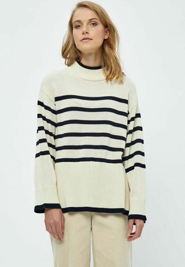 MILEONIE TURTLENECK KNIT PULLOVER - Strickpullover - s gardenia stripe
