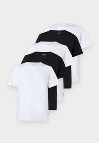 Jack & Jones JJEORGANIC TEE O NECK 5 PACK - Pamata T-krekls - black/white