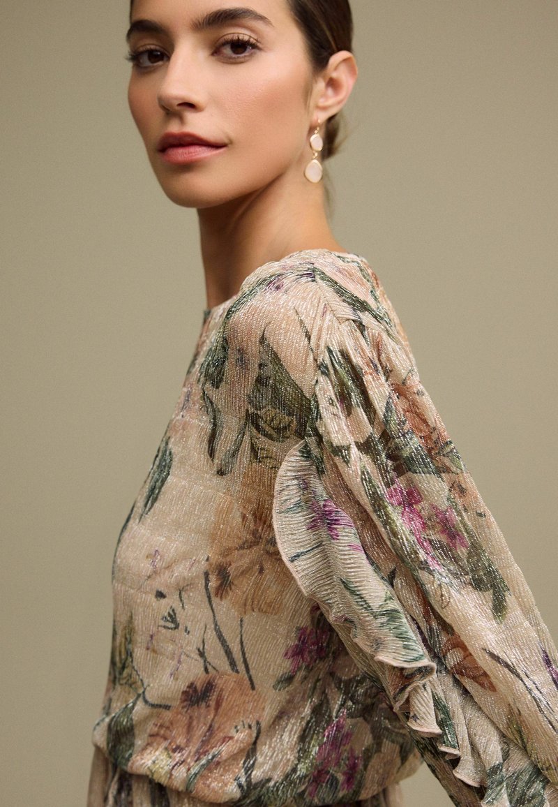 Next LONG SLEEVE RUFFLE DETAIL MINI - REGULAR FIT - Dnevna haljina - blush pink floral
