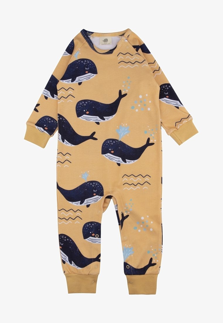 Walkiddy LITTLE WHALES - Jumpsuit - yellow