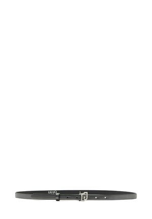 GLOSSY WITH LOGO BUCKLE - Ceinture - black