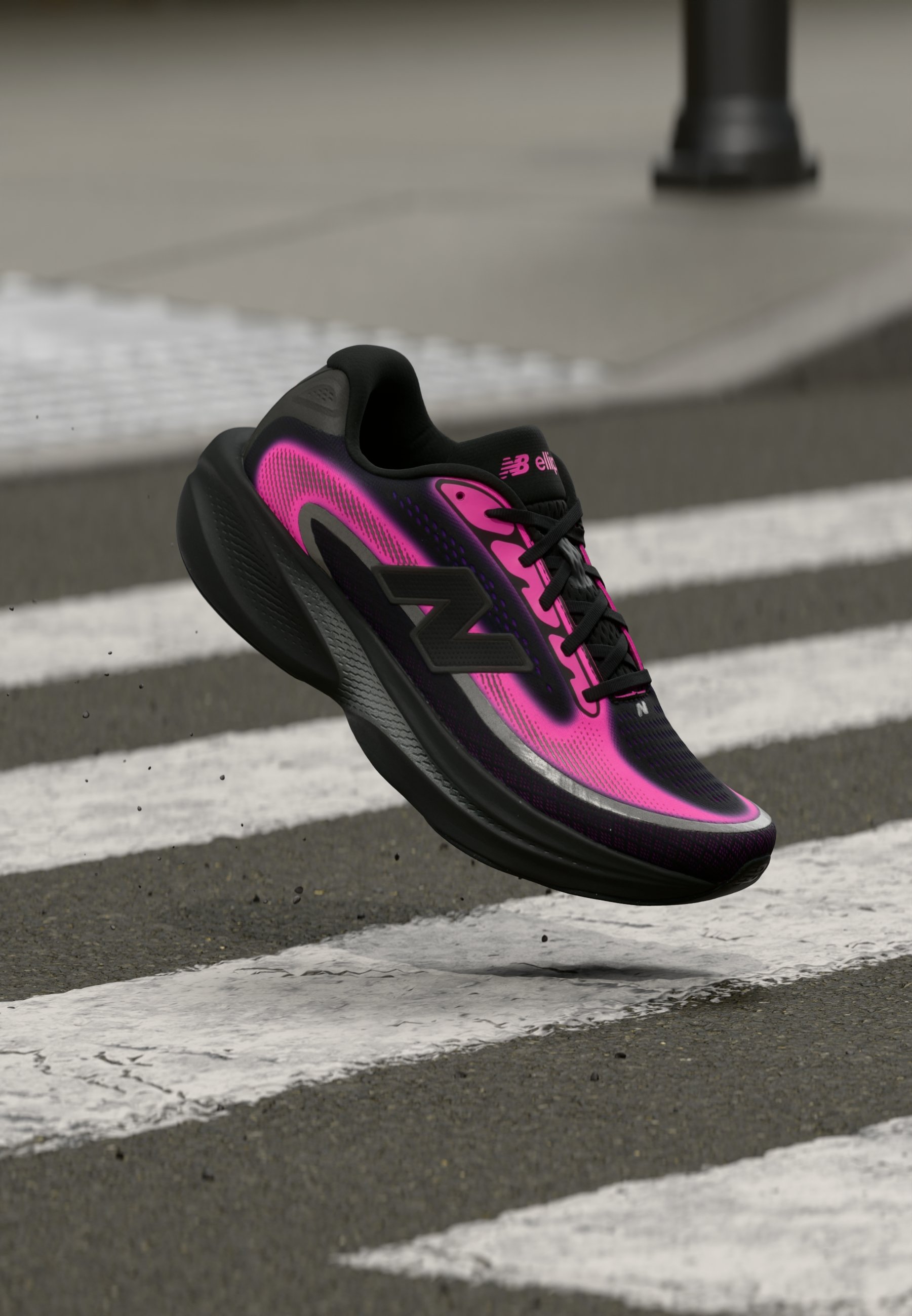New Balance ELLIPSE V1 - Silniční běžecké boty - black/pink heat