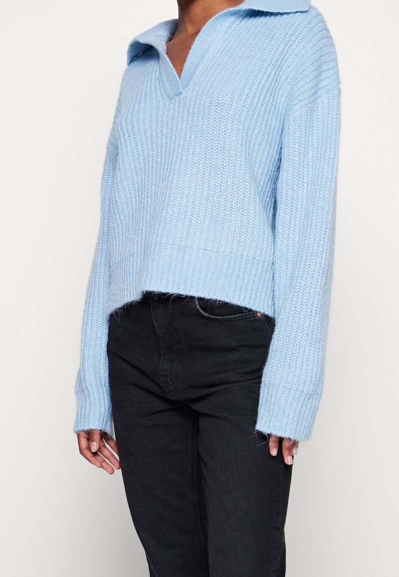 Gina Tricot Stickad tröja - light blue