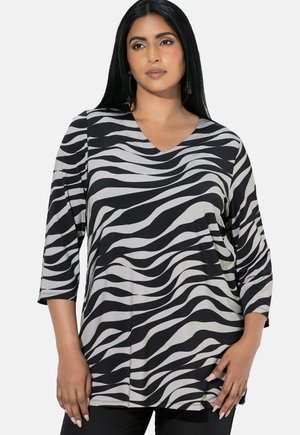 SLINKY-WELLEN A-LINIE V-AUSSCHNITT 3/4-ARM - Långärmad tröja - dark beige