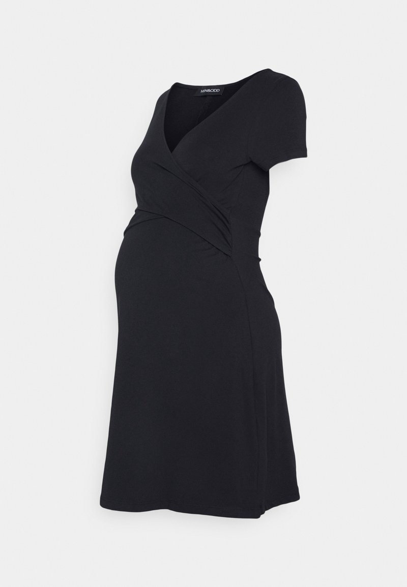 Even&Odd Maternity Jersey dress - black - (Pre-owned) - Zalando.ie
