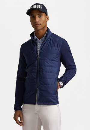 HYBRID MOCKNECK JACKET - Tröja med dragkedja - refined navy