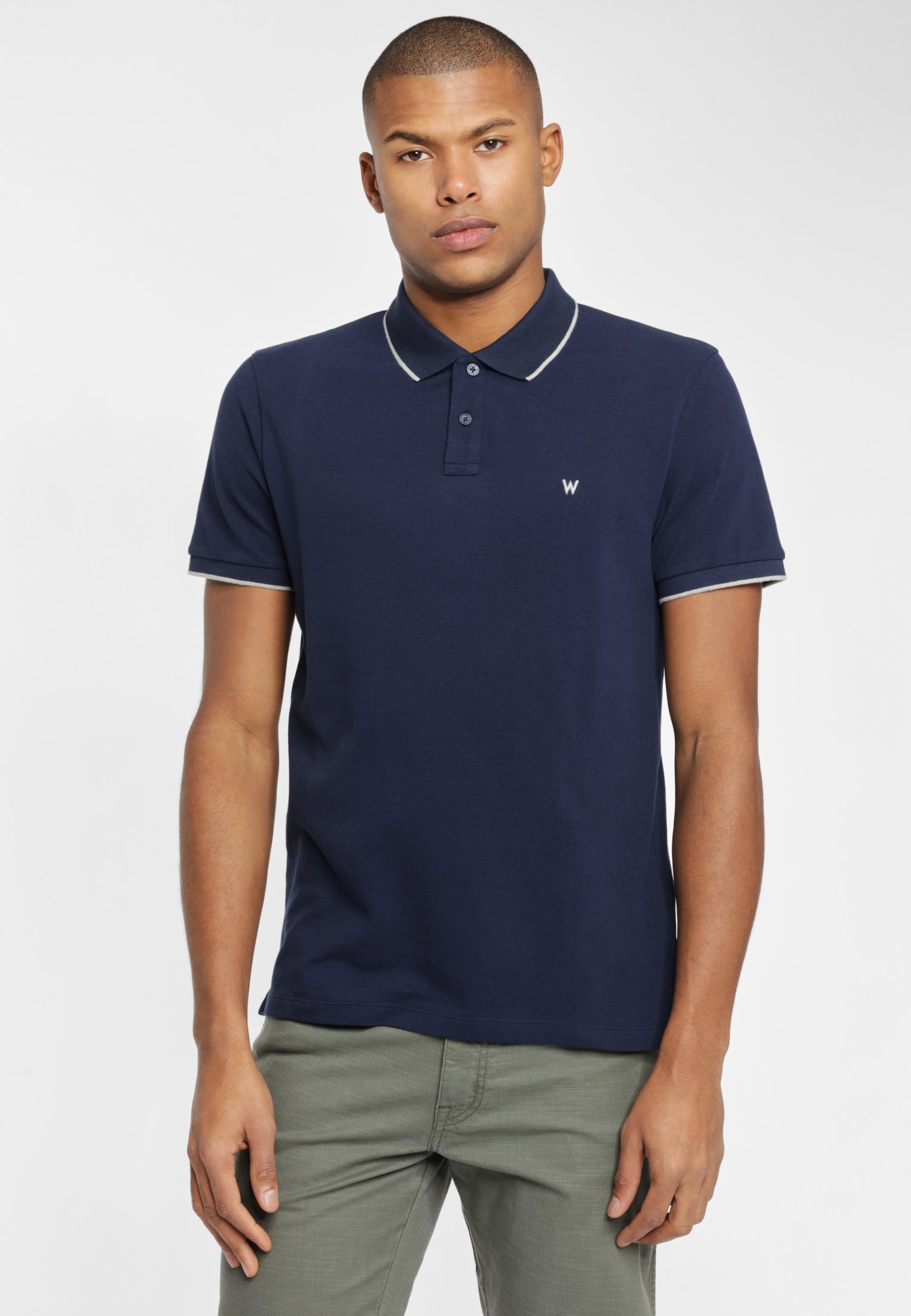 Wrangler SS PIQUE - Polo shirt - navy/dark blue 