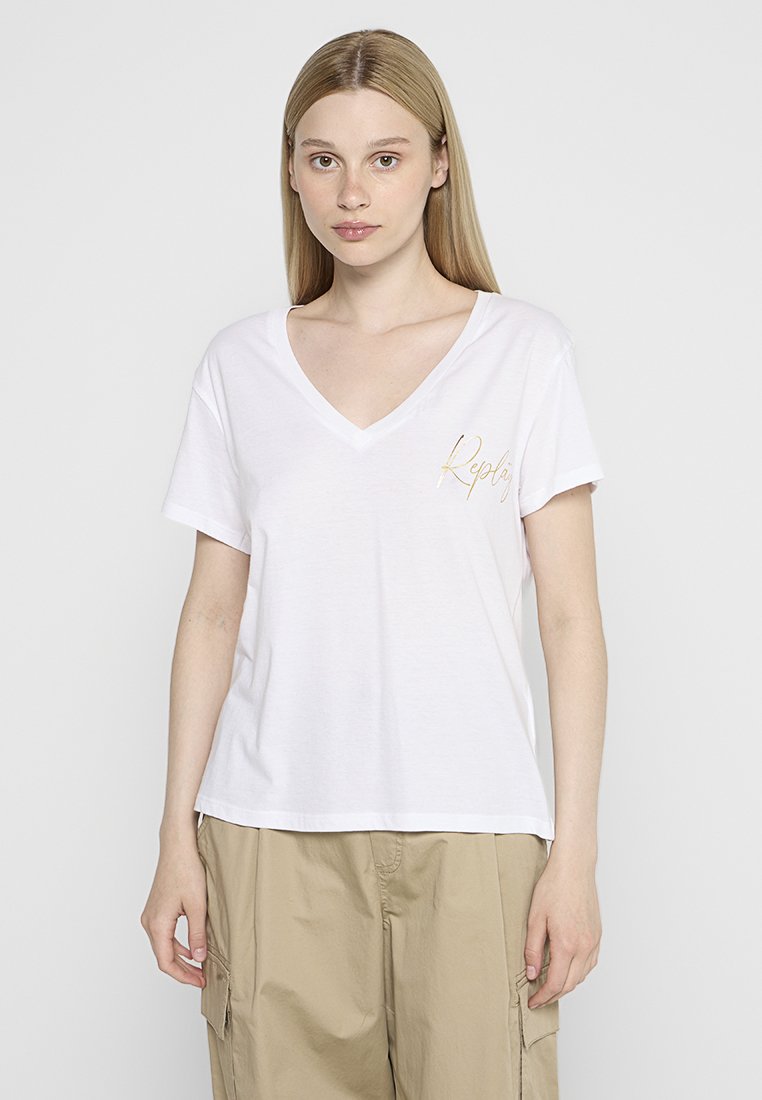 Replay T-shirt basic wit Replay T-shirt basic wit