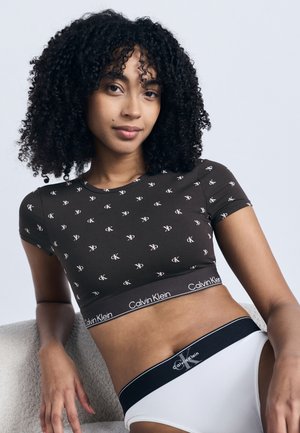 BRALETTE ICON COTTON MODAL - Bluză de pijama - black