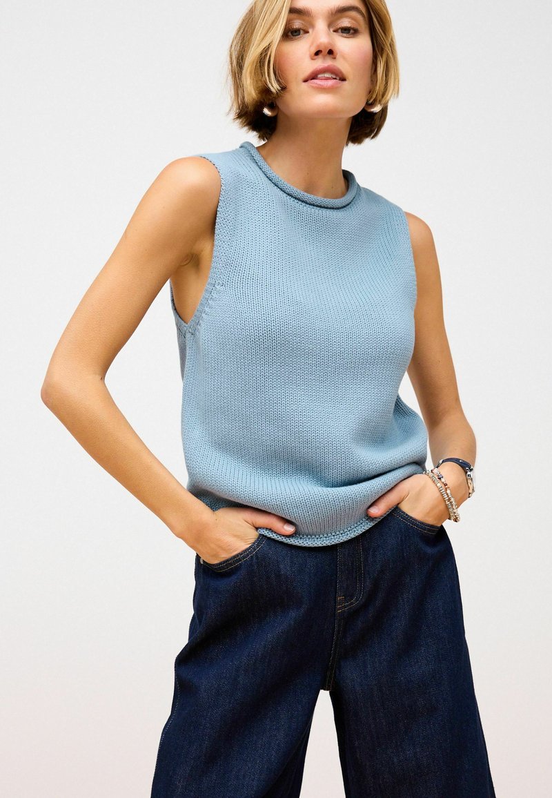 Next ROLL EDGE TANK REGULAR FIT - Toppi - chambray blue