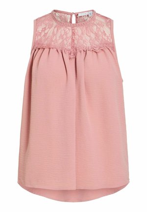 VILA, SLEEVELESS TOP VIRELLA ROUND NECK - Bluse - nostalgia rose