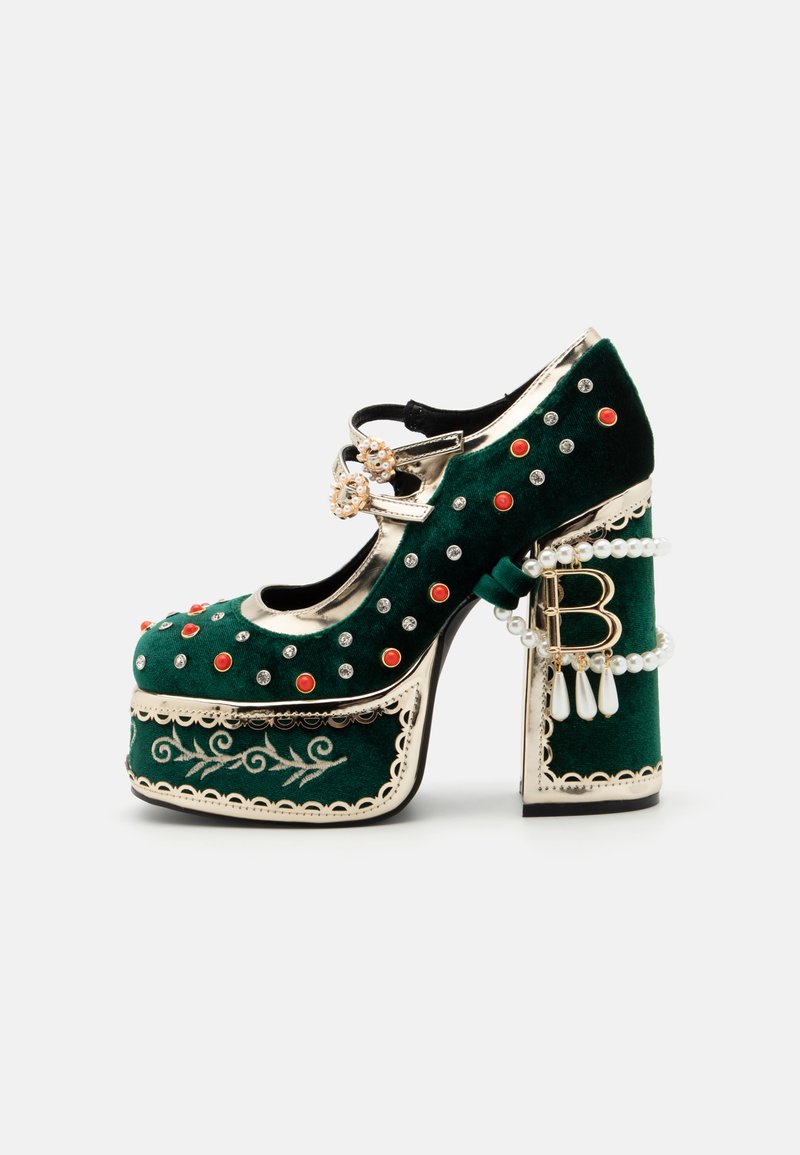 Koi Footwear BOLEYN'S REVENGE BEJEWELLED  - Zapatos de plataforma - royal green