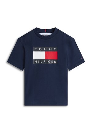 HERITAGE PRINTED FLAG - Camiseta estampada - dark night navy