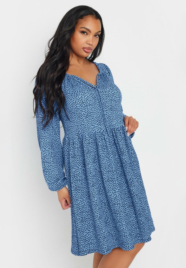 DOT PRINT TIE NECK - Jerseykleid