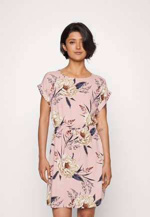VMSIMPLY EASY TIE SHORT DRESS - Kjole - light pink/white