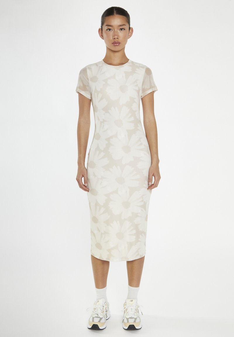 Glamorous BODYCON MIDI - Vestido de tubo - stone sunflower mesh