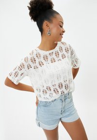 Koton AJOURE CROP biały
