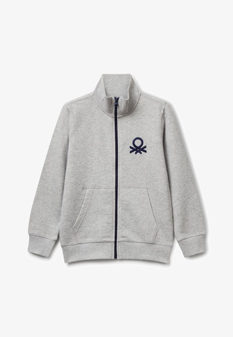 United Colors of Benetton Felpa con zip - grey