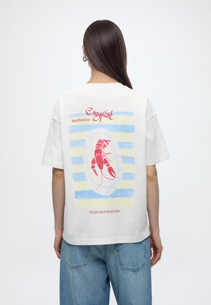 Marc O'Polo DENIM, CRAYFISH CAPSULE - Μπλουζάκι με στάμπα - Offwhite