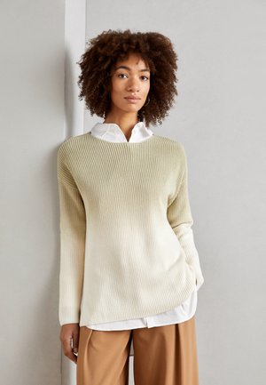 Marc O'Polo LONGSLEEVE DEGRADÉE - Strickpullover - multi/steamed sage