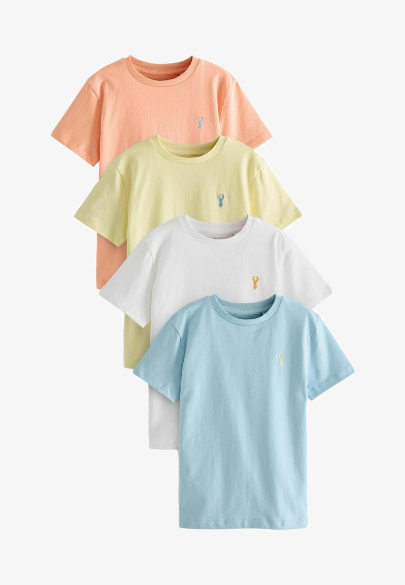 Next 4 PACK STAG EMBROIDERED SHORT SLEEVE - Pamata T-krekls - multi pastel