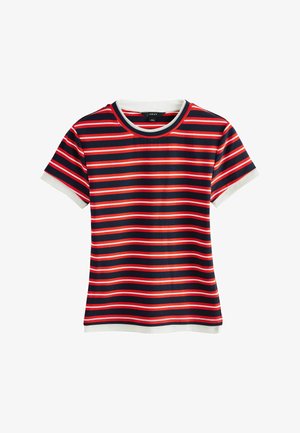 Next, REGULAR FIT - SHORT SLEEVE LAYERED CREW NECK T-SHIRT . - Tricou cu imprimeu - red blue stripe