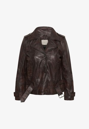 Kaffe Curve, KCRISSA LEATHER - Veste en cuir - rusty black